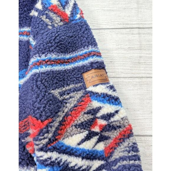 Ariat Women’s Chimayo Collection Aztec Southwestern Fleece Full Zip Size XXL - Picture 4 of 11